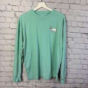 GOAT USA Graphic Long Sleeve T Shirt Mint Size Medium
